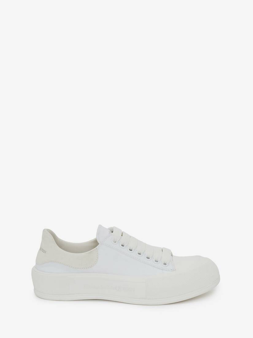 Mens%20Alexander%20McQueen%20Deck%20Lace Up%20Plimsoll%20White%20Sneakers%20South%20Africa%20946351 QZW%20940
